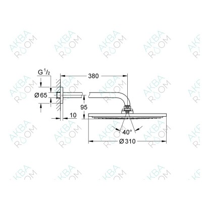 Верхний душ Grohe Rainshower Cosmopolitan 310 26056000