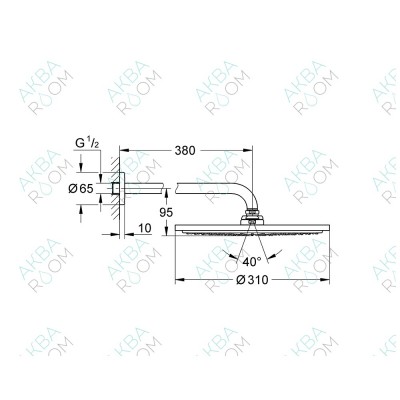 Верхний душ Grohe Rainshower Cosmopolitan 310 26056000