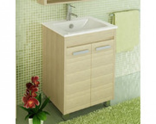 Тумба Comforty Марио 60 Сосна лоредо с раковиной Quadro 60