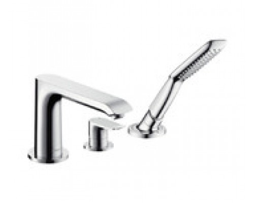 Смеситель Hansgrohe Metris 31190000 встраиваемый на борт ванны, на 3 отверстия